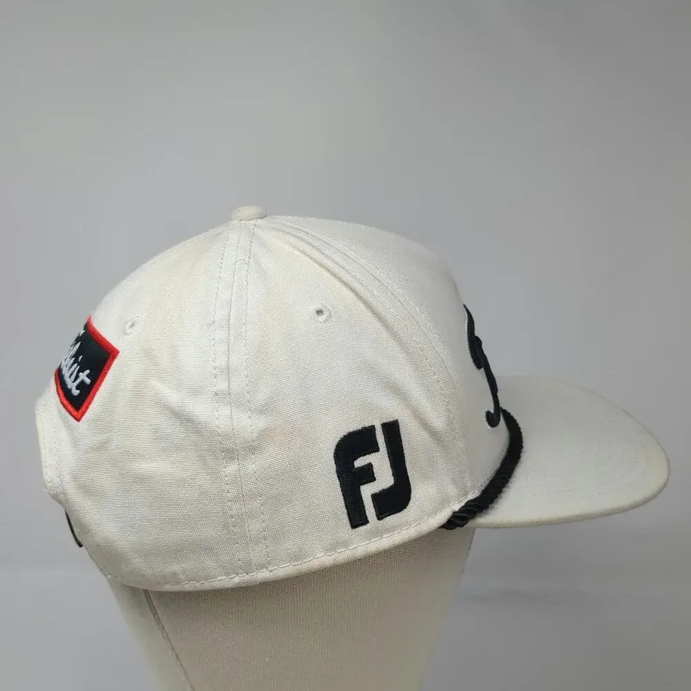 Titleist 5 Panel White Hat One Size Rope Snapback Golf Pro V1 FootJoy Embroidery